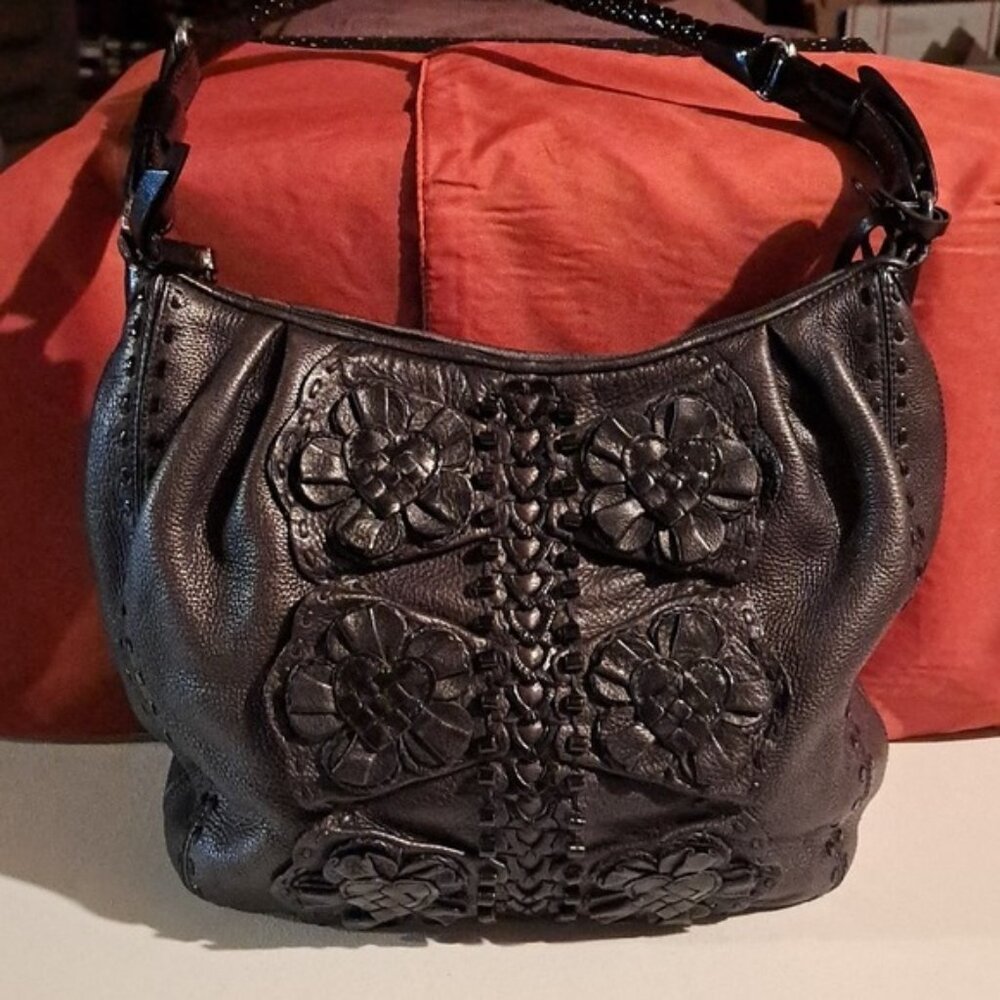 Brighton Black Leather Hobo Bag